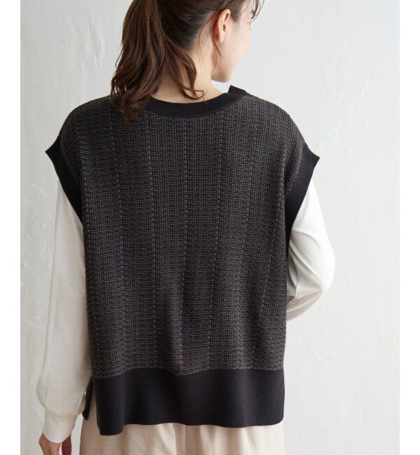 ikka「【2点セット】3WAYニットベストアンアンブル」|ニット・セーター|