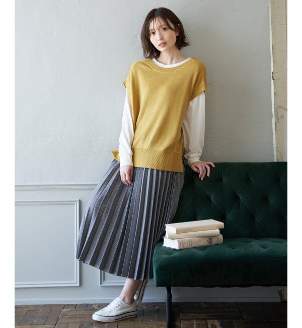 ikka「【2点セット】3WAYニットベストアンアンブル」|ニット・セーター|