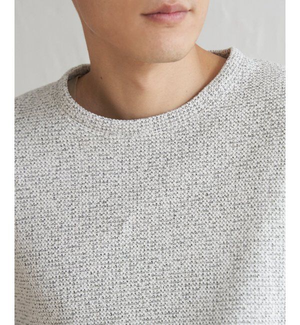 ikka「メランジ鹿の子裏起毛プルオーバー」|パーカー|