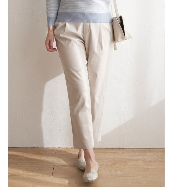 ikka「GOKU楽 ストレッチテーパードパンツ」|その他|オフホワイト