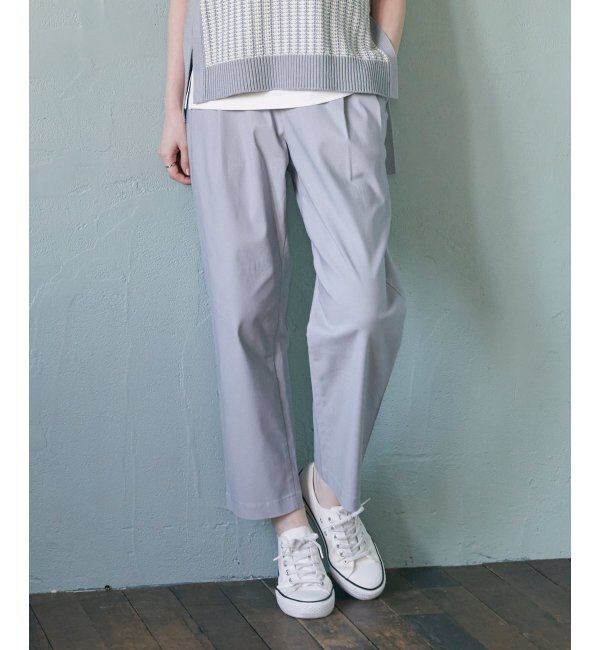 ikka「GOKU楽 ストレッチテーパードパンツ」|その他|ライトグレー