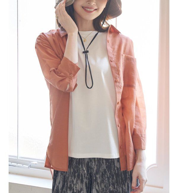 ikka「【2点セット】シアーシャツタンクアンサンブル」|シャツ・ブラウス|