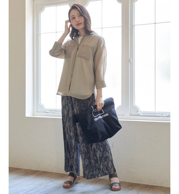 ikka「【2点セット】シアーシャツタンクアンサンブル」|シャツ・ブラウス|