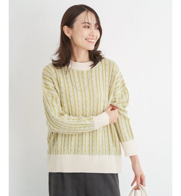 ikka「ケーブルニットプルオーバー」|プルオーバー|