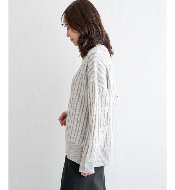 ikka「ケーブルニットプルオーバー」|プルオーバー|