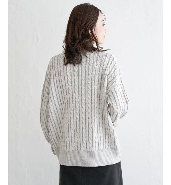 ikka「ケーブルニットプルオーバー」|プルオーバー|