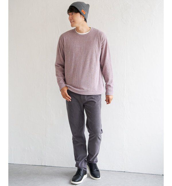 ikka「【2点セット】メランジ畦プルオーバーインナーセット」|パーカー|