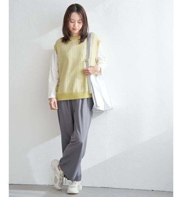 ikka「2WAYサイドリボンニットベスト」|ニット・セーター|