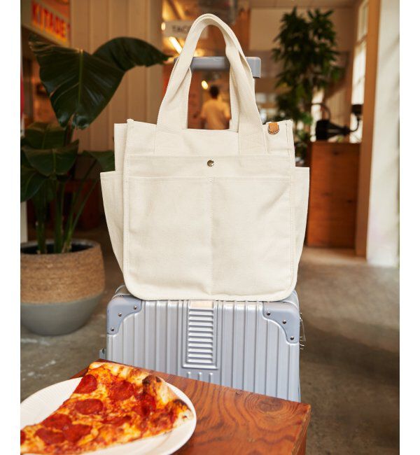 ikka「キャンバスパイピングビッグトートバッグ」|その他|