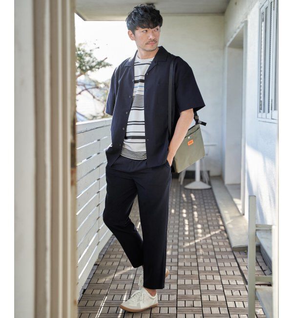 ikka「冷感DRYポンチボーダーTシャツ」|Tシャツ・カットソー|