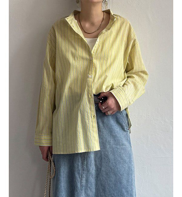 Lbc with Life「ふんわり70コットン2WAYシャツ」|シャツ・ブラウス|イエロー