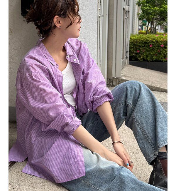 Lbc with Life「ふんわり70コットン2WAYシャツ」|シャツ・ブラウス|ピンク