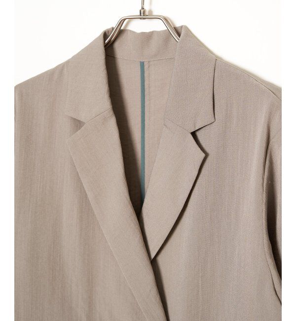 Lbc with Life「リネンライクハーフスリーブジャケット」|テーラードジャケット|