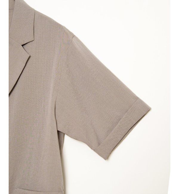 Lbc with Life「リネンライクハーフスリーブジャケット」|テーラードジャケット|