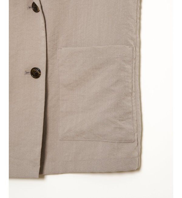 Lbc with Life「リネンライクハーフスリーブジャケット」|テーラードジャケット|