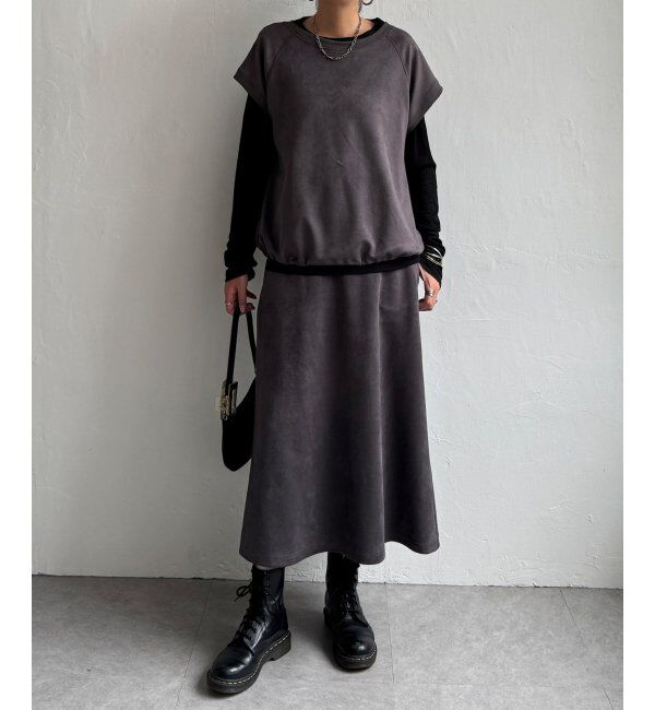 Lbc with Life「スエードポンチロングスカート」|スカート|