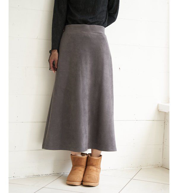 Lbc with Life「スエードポンチロングスカート」|スカート|
