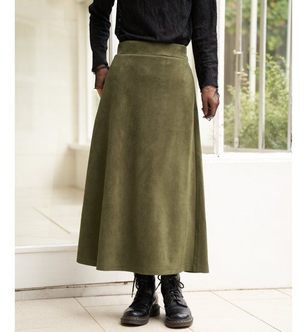 Lbc with Life「スエードポンチロングスカート」|スカート|