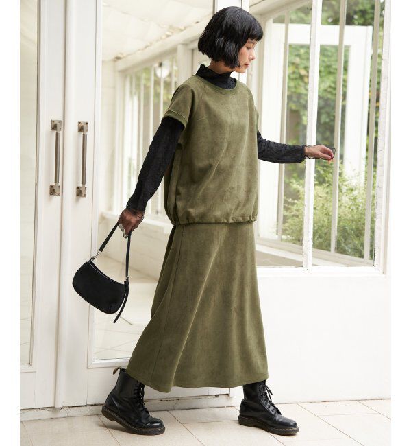 Lbc with Life「スエードポンチロングスカート」|スカート|