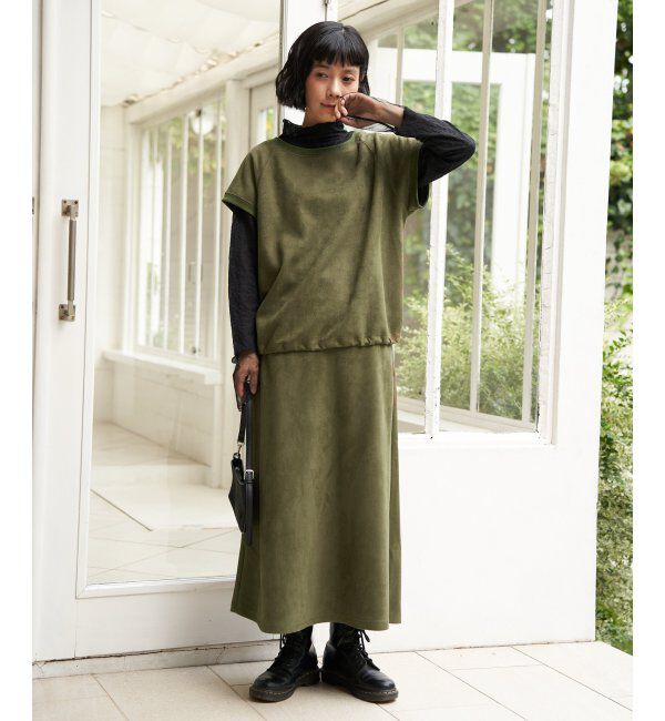 Lbc with Life「スエードポンチロングスカート」|スカート|