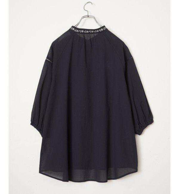 Lbc with Life「エクリュ 刺繍ギャザーチュニック」|シャツ・ブラウス|