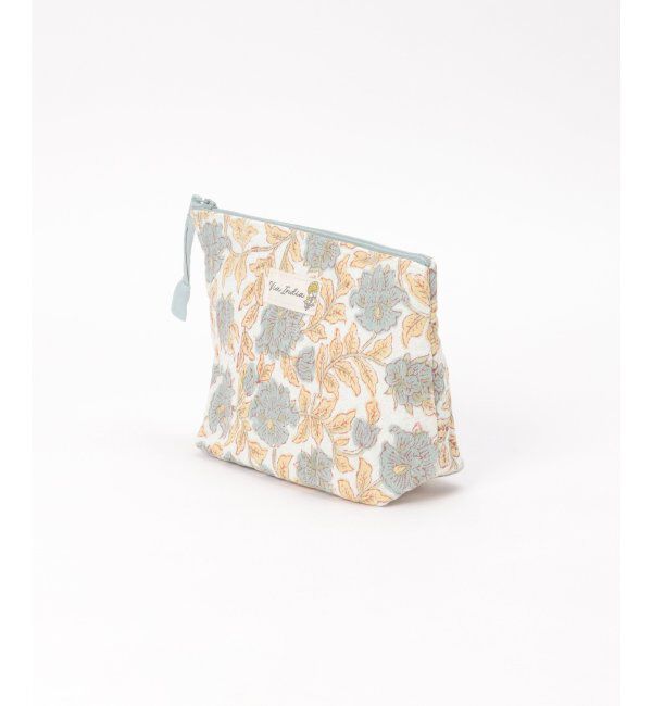 Lbc with Life「ブロックプリント縦キルトポーチＬ」|トイレタリー・ランドリーグッズ|