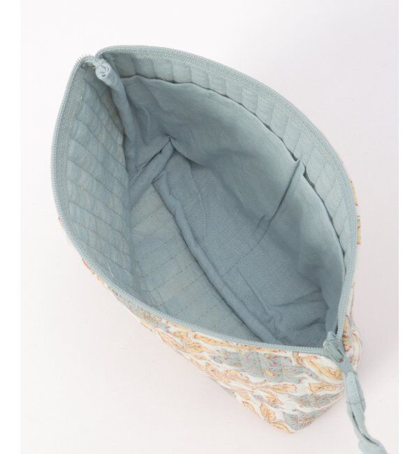 Lbc with Life「ブロックプリント縦キルトポーチＬ」|トイレタリー・ランドリーグッズ|