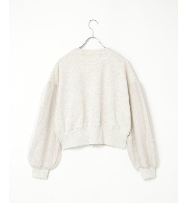 VENCE share style「裏毛ｘチュールダブルZIPカーディガン」|スウェット・ジャージ|