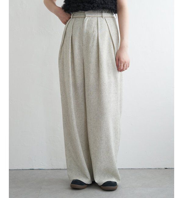 VENCE share style「サマーツイードタックパンツ」|デニム|