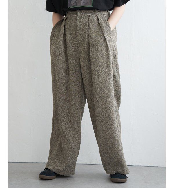 VENCE share style「サマーツイードタックパンツ」|デニム|