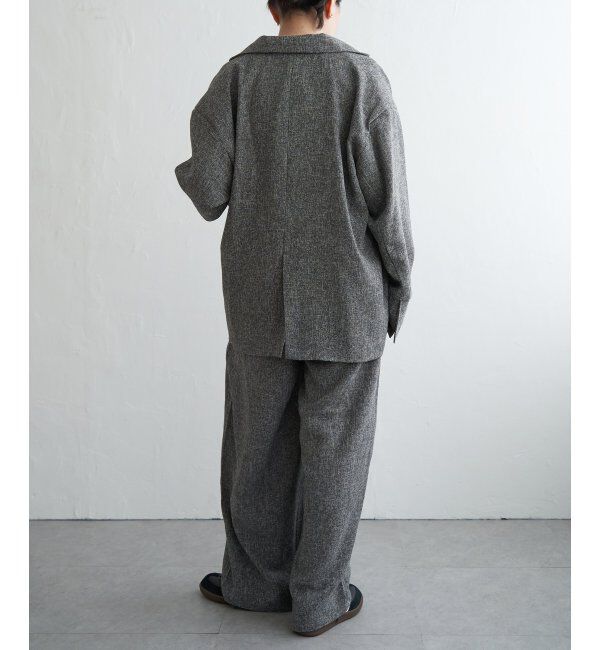 VENCE share style「サマーツイードタックパンツ」|デニム|