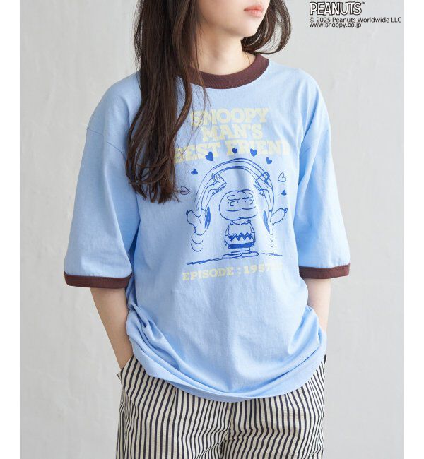 VENCE share style「PEANUTS ピーナッツ SNOOPY スヌーピー TP ベストフレンドリンガーT」|Tシャツ・カットソー|