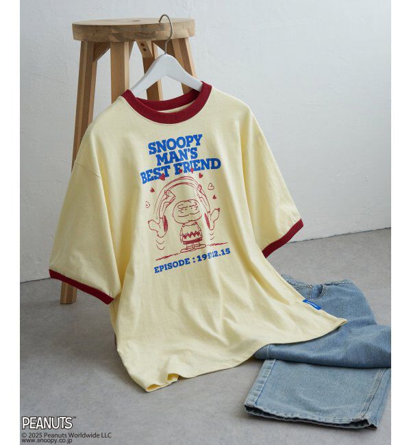 VENCE share style「PEANUTS ピーナッツ SNOOPY スヌーピー TP ベストフレンドリンガーT」|Tシャツ・カットソー|クリーム