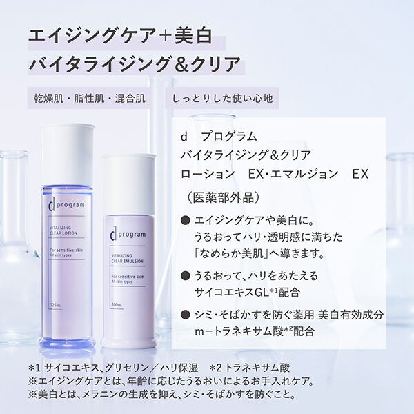 dプログラム「d プログラム バイタライジング＆クリア エマルジョン EX レフィル (88ml)」|乳液|