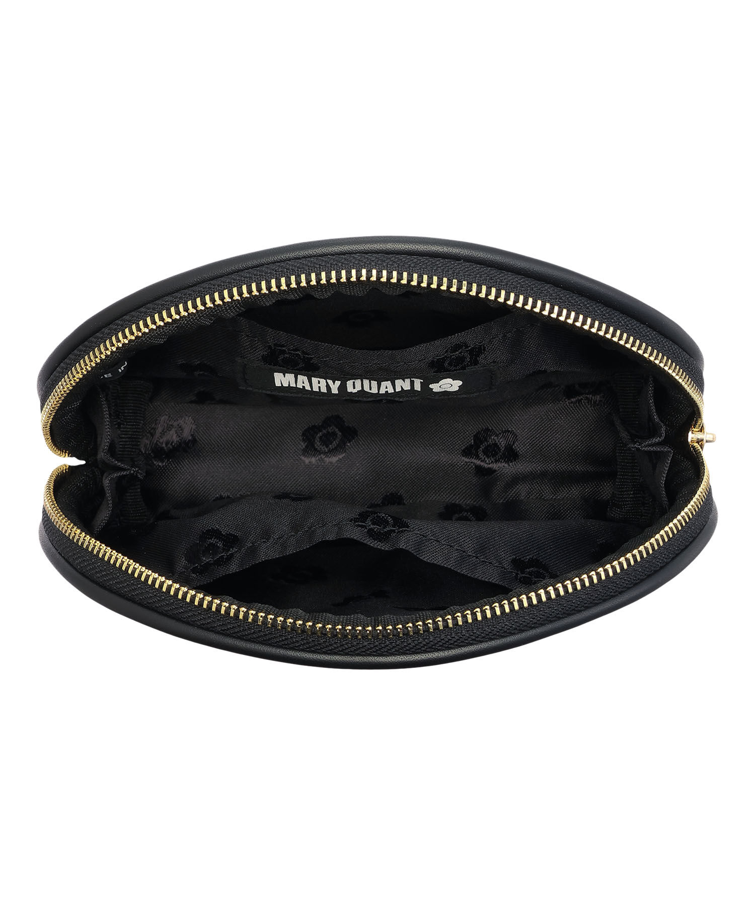 MARY QUANT「アウトラインメタルデイジー ラウンドポーチ」|ポーチ|