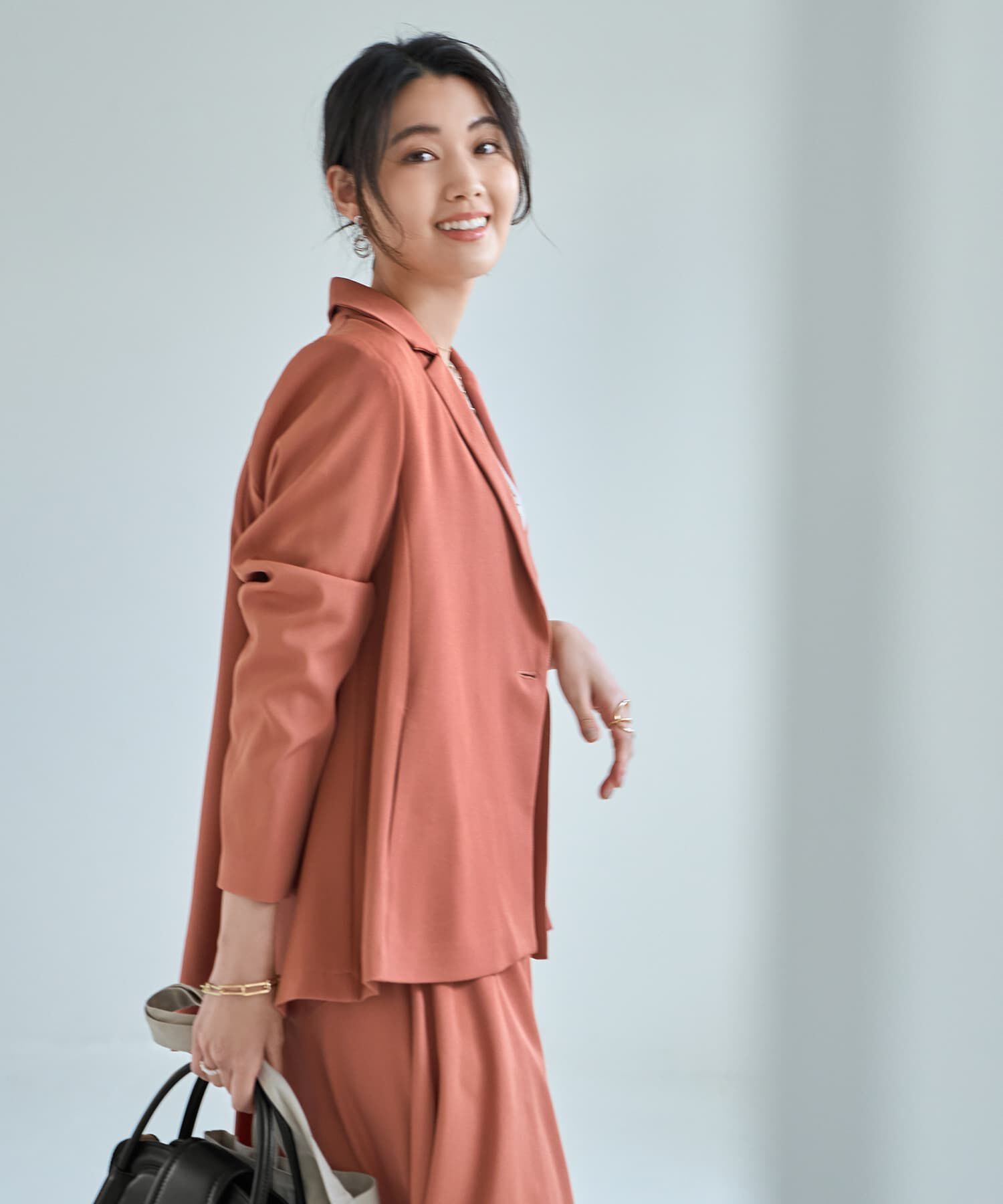 STYLE DELI「ソフトツイルAラインジャケット」|テーラードジャケット|