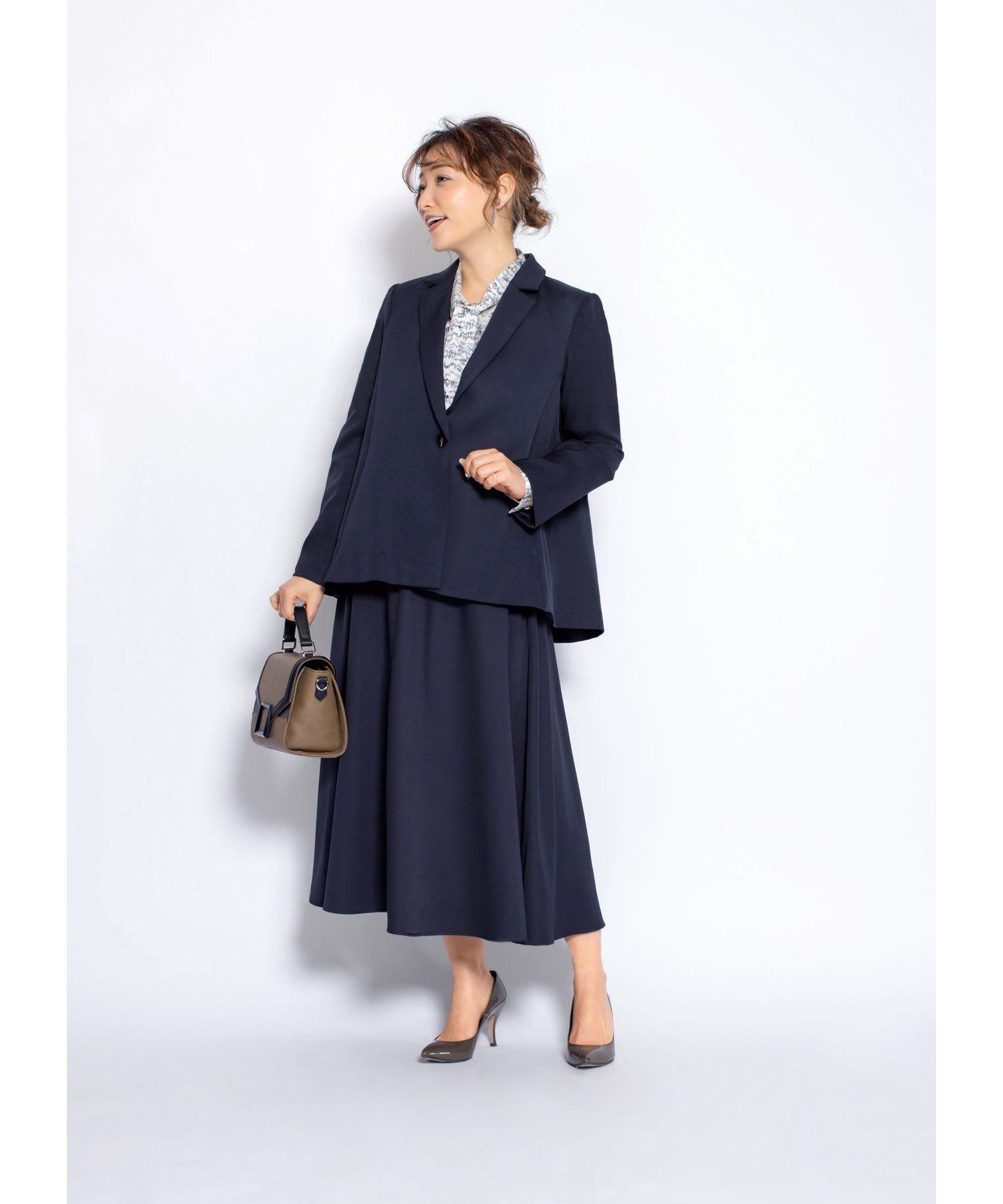 STYLE DELI「ソフトツイルAラインジャケット」|テーラードジャケット|