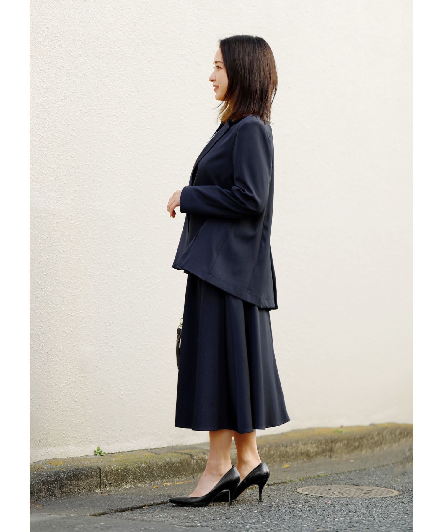 STYLE DELI「ソフトツイルAラインジャケット」|テーラードジャケット|