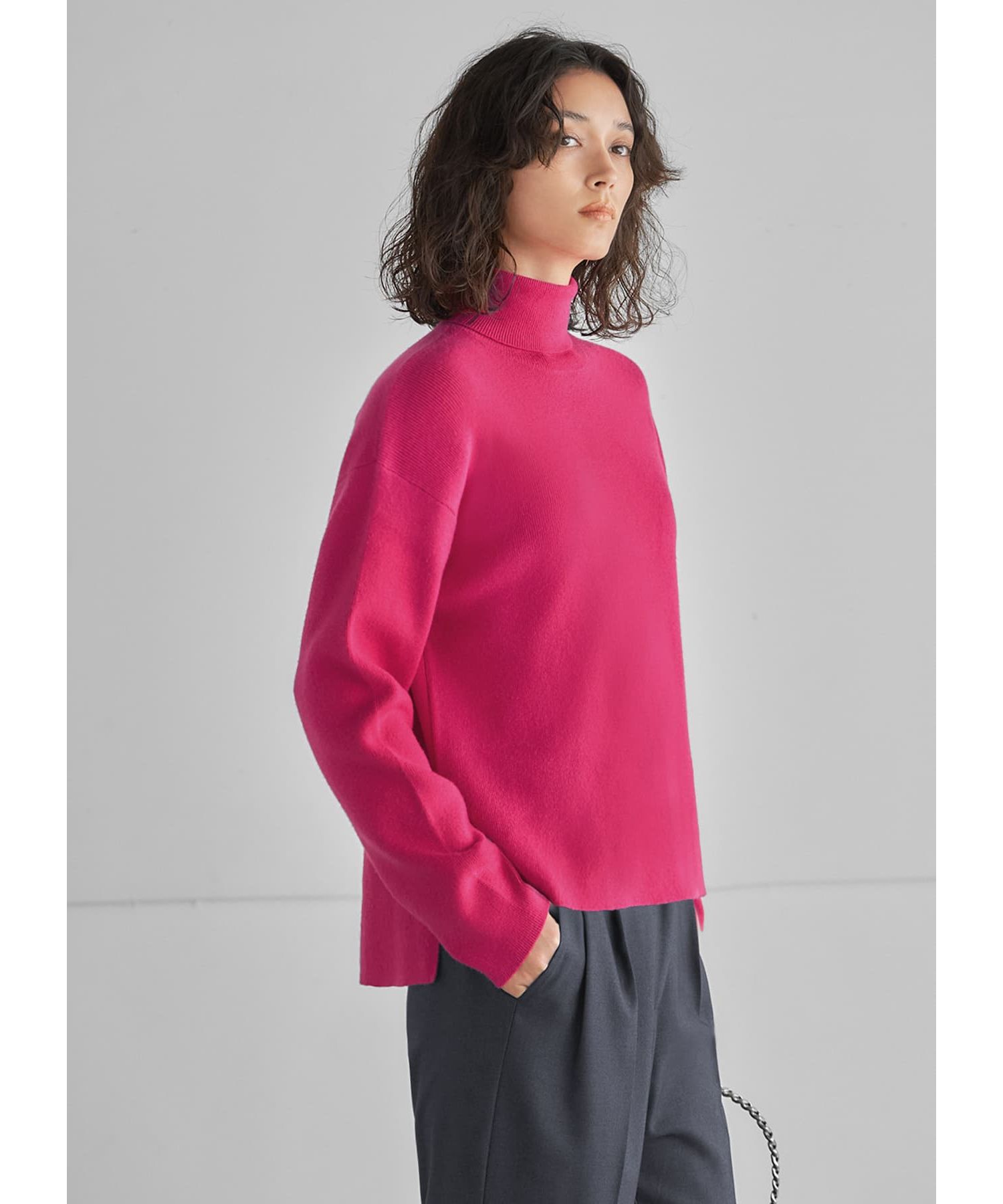 STYLE DELI「ソフトタッチ◆タートルネックワイドトップス」|ニット・セーター|