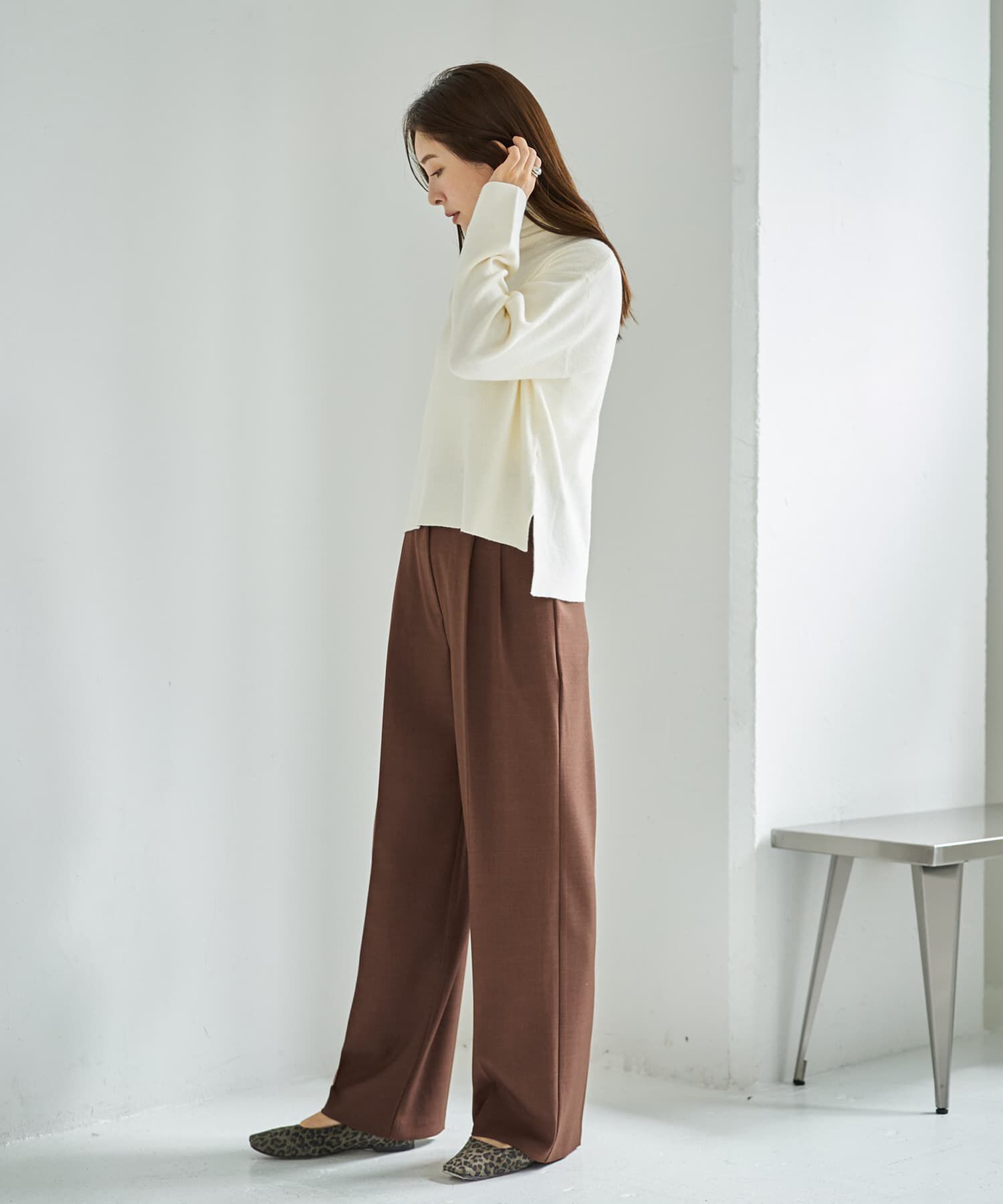 STYLE DELI「ソフトタッチ◆タートルネックワイドトップス」|ニット・セーター|