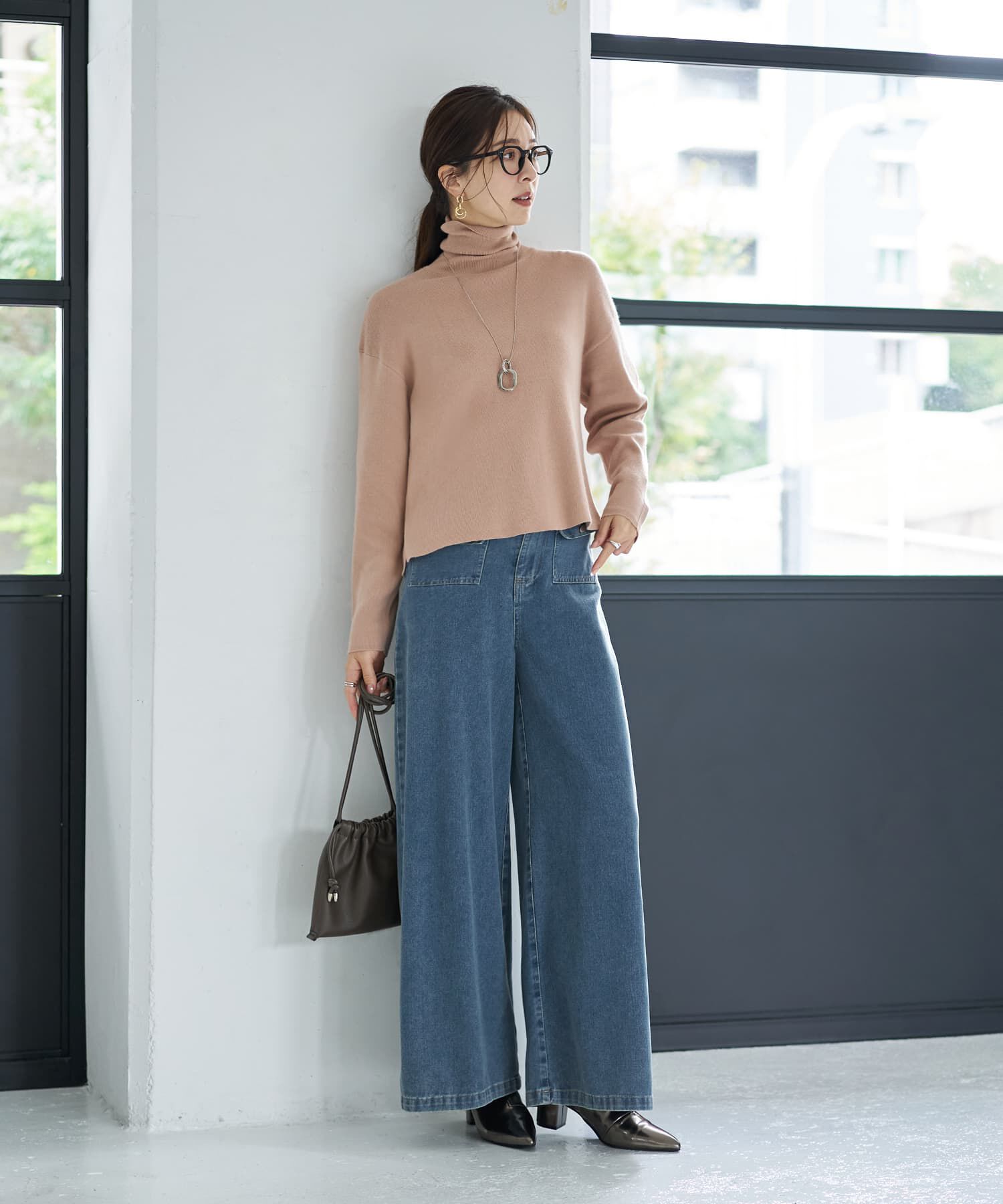 STYLE DELI「ソフトタッチ◆タートルネックワイドトップス」|ニット・セーター|