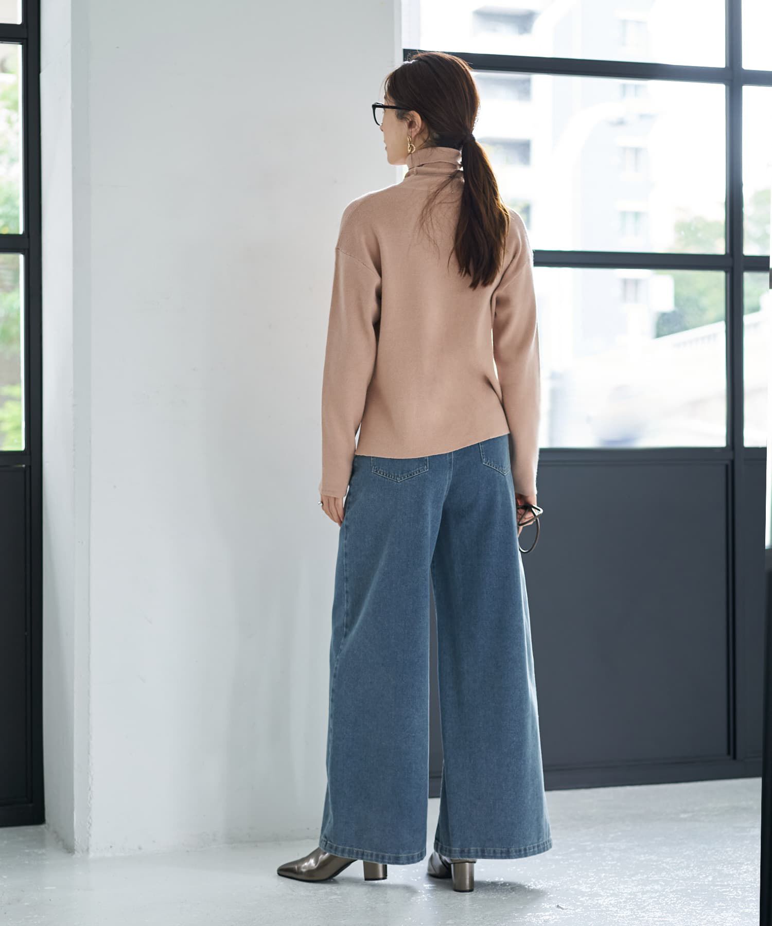 STYLE DELI「ソフトタッチ◆タートルネックワイドトップス」|ニット・セーター|