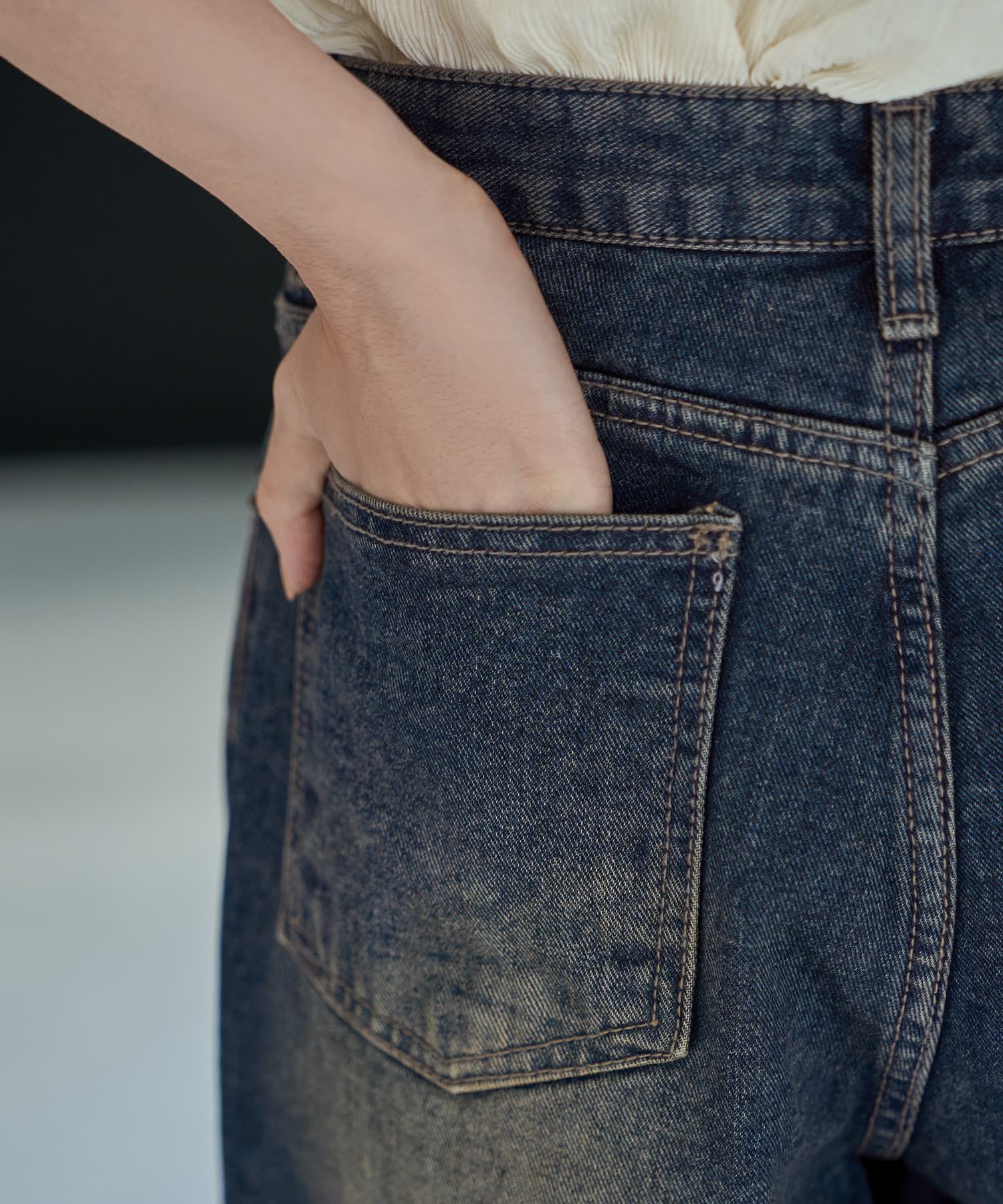 STYLE DELI「ユーズドライクワイドデニム」|デニム|