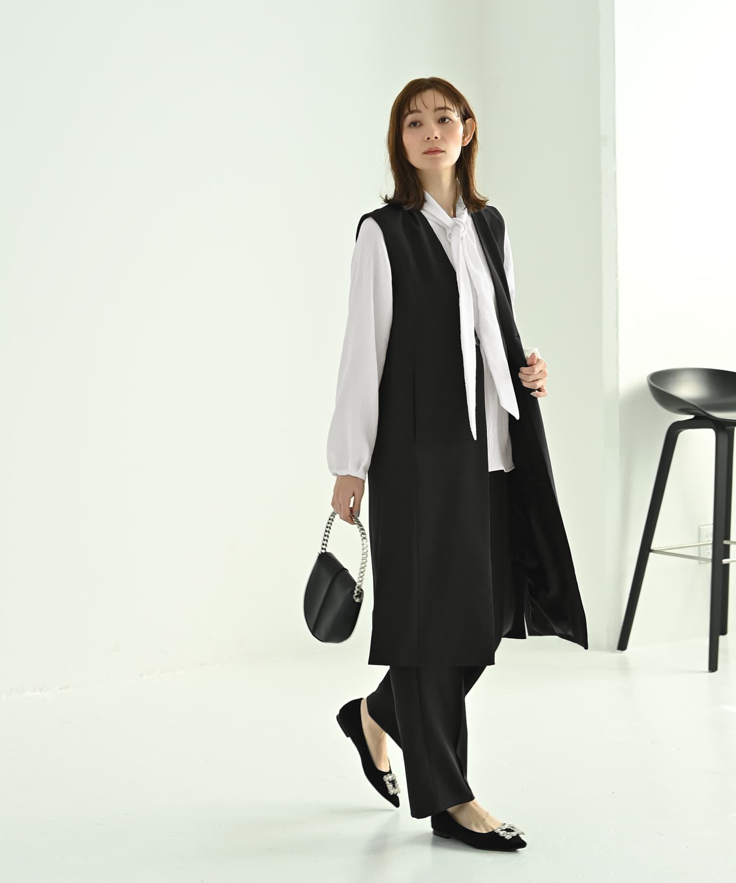 STYLE DELI「【Kana Oyama&times;BLK001】ロングジレ／DELI size」|ベスト・ジレ|