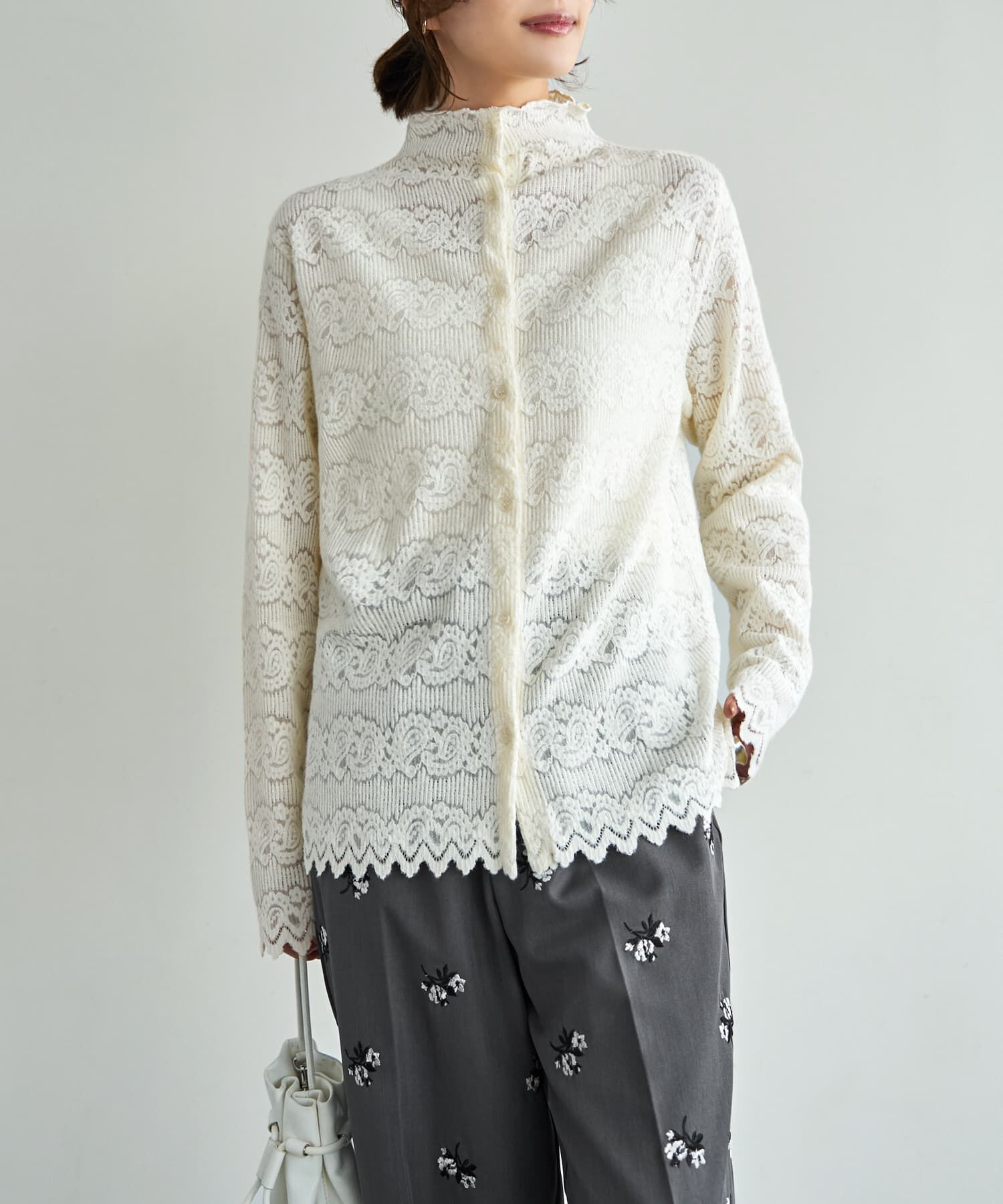 STYLE DELI「【LUXE】前開きふんわりレースブラウス」|シャツ・ブラウス|