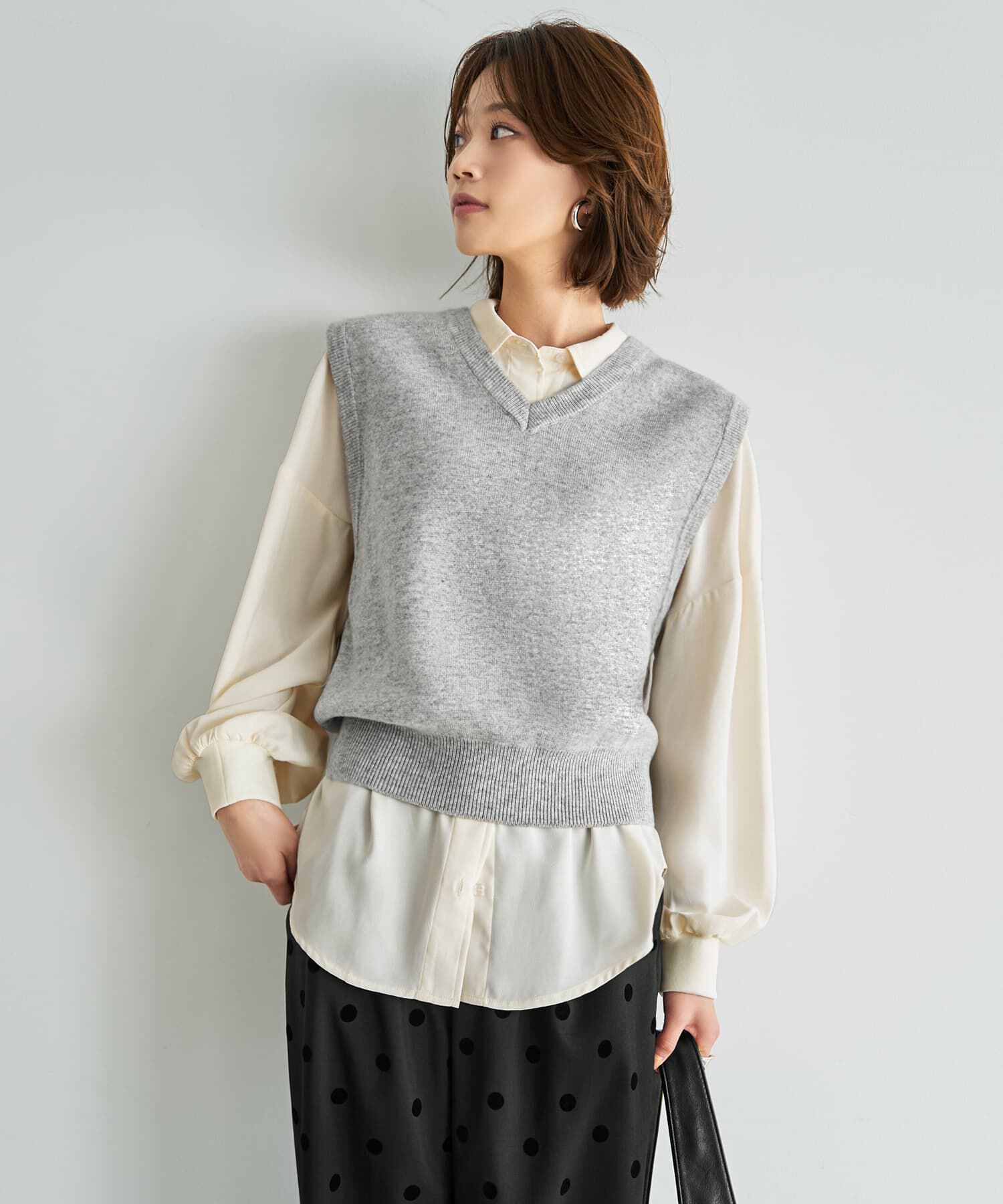 STYLE DELI「ベーシックVネックニットベスト」|ベスト・ジレ|