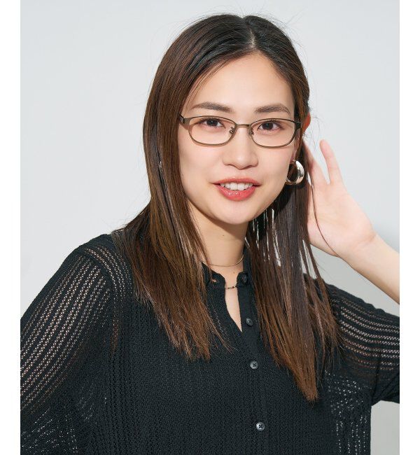  「ウェリントン型 メガネ | メタル 大人可愛い 伊達メガネ レディース レンズ交換券付」|メガネ|