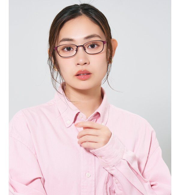  「ウェリントン型 メガネ | メタル 大人可愛い 伊達メガネ レディース レンズ交換券付」|メガネ|