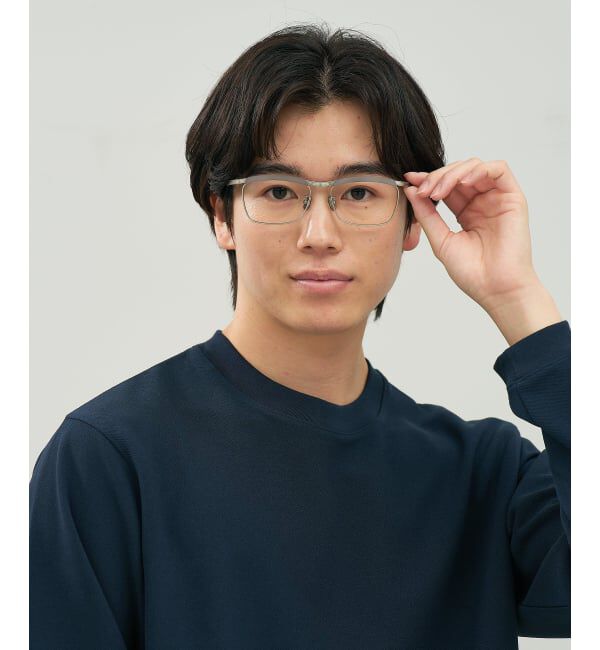  「メガネ | チタン アルミ製 軽量 メタル ナイロール 伊達・度付き ユニセックス Zoff  レンズ交換券付」|メガネ|