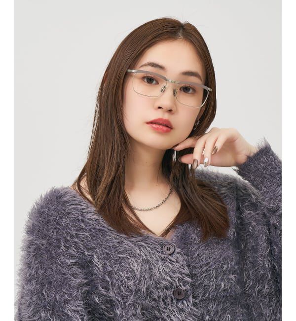  「メガネ | チタン アルミ製 軽量 メタル ナイロール 伊達・度付き ユニセックス Zoff  レンズ交換券付」|メガネ|